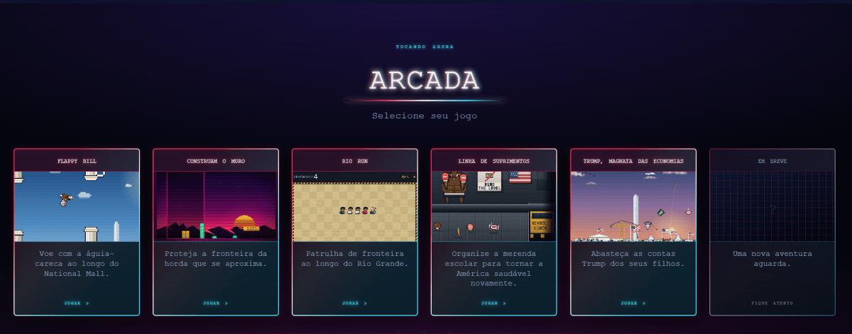 Site oficial da Casa Branca lança jogos em que usuários prendem imigrantes