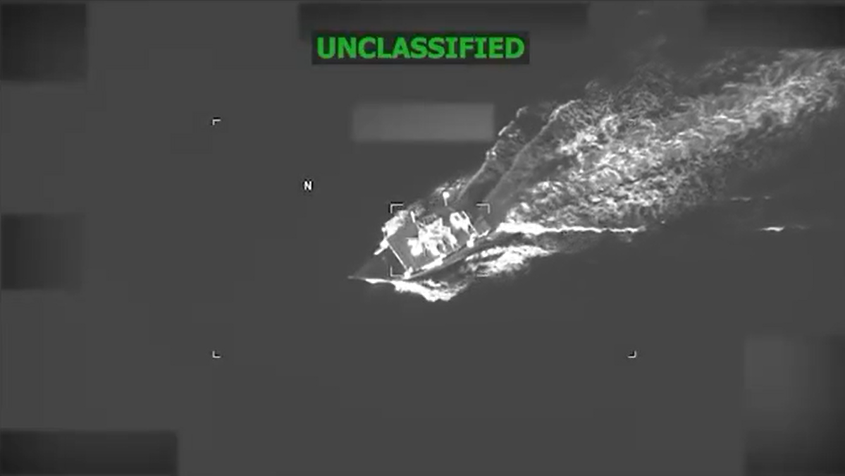Imagem divulgada pelo Comando Sul dos EUA mostra novo ataque contra embarcação no Pacífico