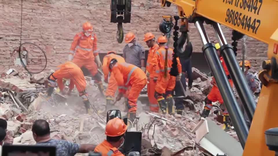At least six dead as Delhi building collapses; rescuers search for survivors