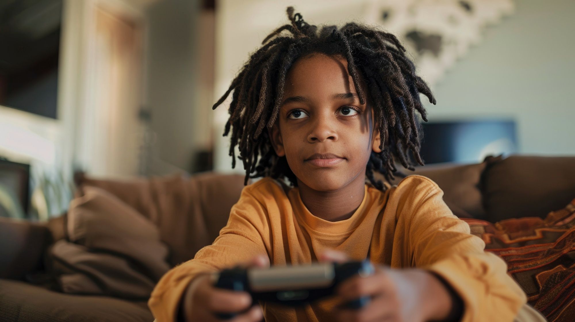 criança-jogando-videogame-sozinha