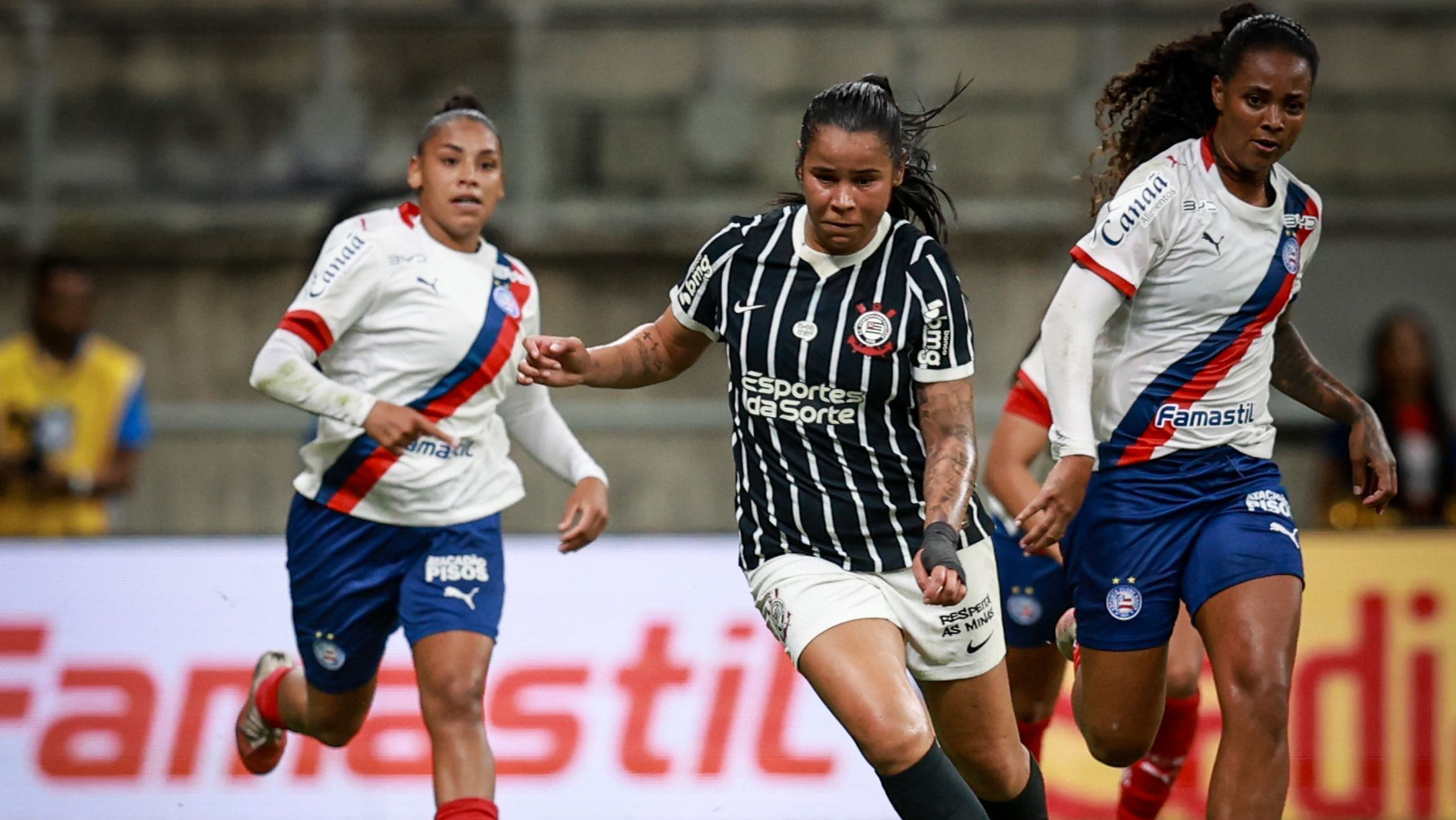 Partida entre Bahia x Corinthians pela semifinal do Brasileirão Feminino