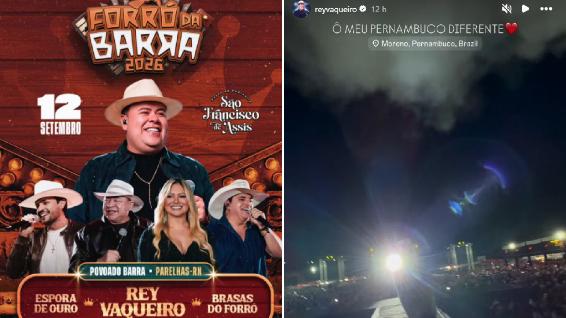 Cantor estava fazendo show em Pernambuco e tinha apresentação marcada na cidade onde ocorreu o acidente. • CBMRN // Redes Sociais