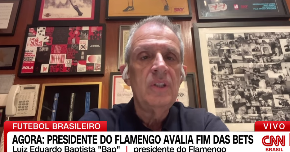À CNN, Bap estima perda de R$ 430 milhões no Flamengo com fim das bets