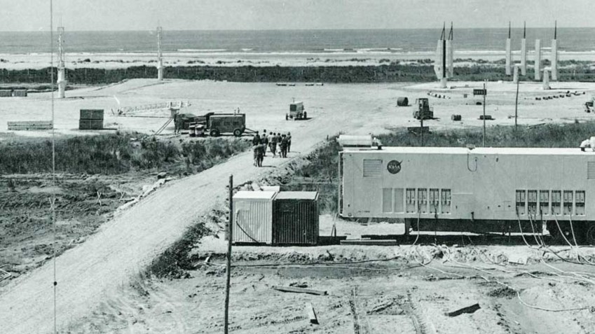 Campo de lançamentos da praia de Cassino na cidade de Rio Grande (RS). • INPE