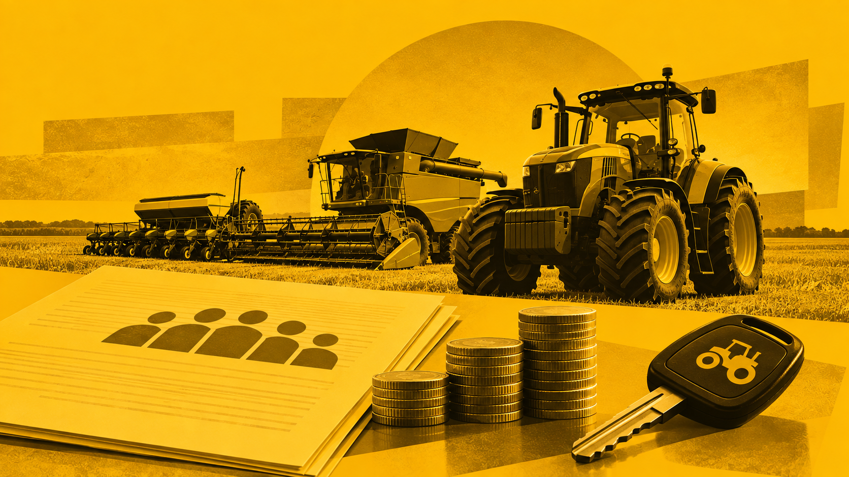 Do total de veículos pesados consorciados em 2026, 51% foram máquinas agrícolas