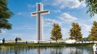 Cruz de 102 metros começa a ser erguida e terá altura equivalente a um prédio de 30 andares e três vezes o tamanho do Cristo Redentor