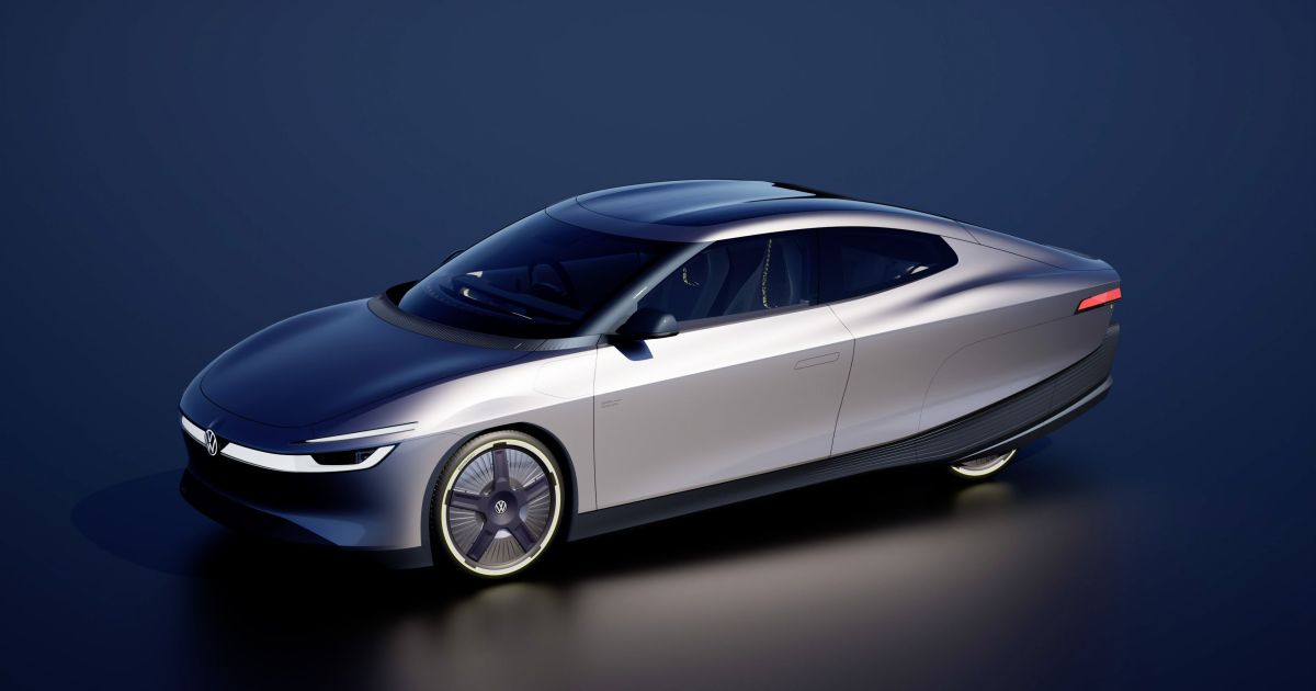 Protótipo elétrico Volkswagen com design aerodinâmico e baixo coeficiente de arrasto