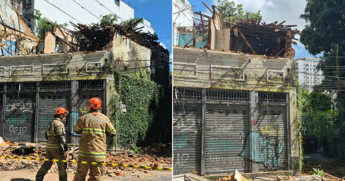 Mãe e filha ficam feridas após parte de casarão desabar na zona Sul do Rio