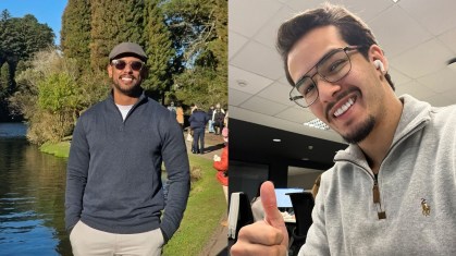 Wesley Alves, de 27 anos, que passou por transplante de coração, e Enzo Vilardo, de 23, que passou por transplante de medula óssea.