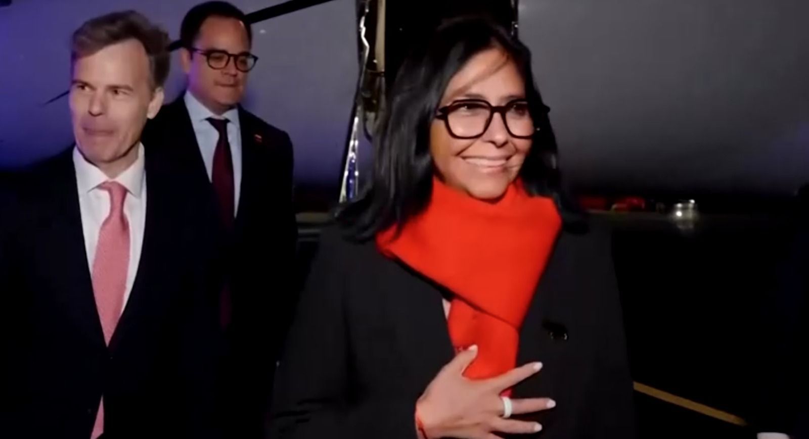 Delcy Rodríguez, presidente interina da Venezuela, chega aos EUA para Assembleia Geral da ONU