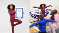 Professora de ioga mais jovem do mundo; ela tem cinco anos e 337 dias e acabou de ser reconhecida pelo Guinness World Records