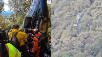 Bombeiros e FAB divulgam novas imagens do resgate de helicóptero em SC