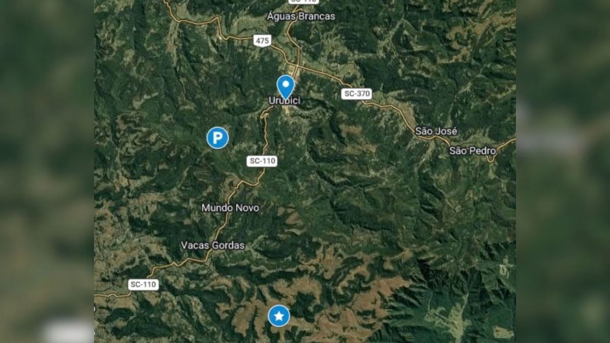 Veja local onde helicóptero emitiu último sinal antes de desaparecer em SC