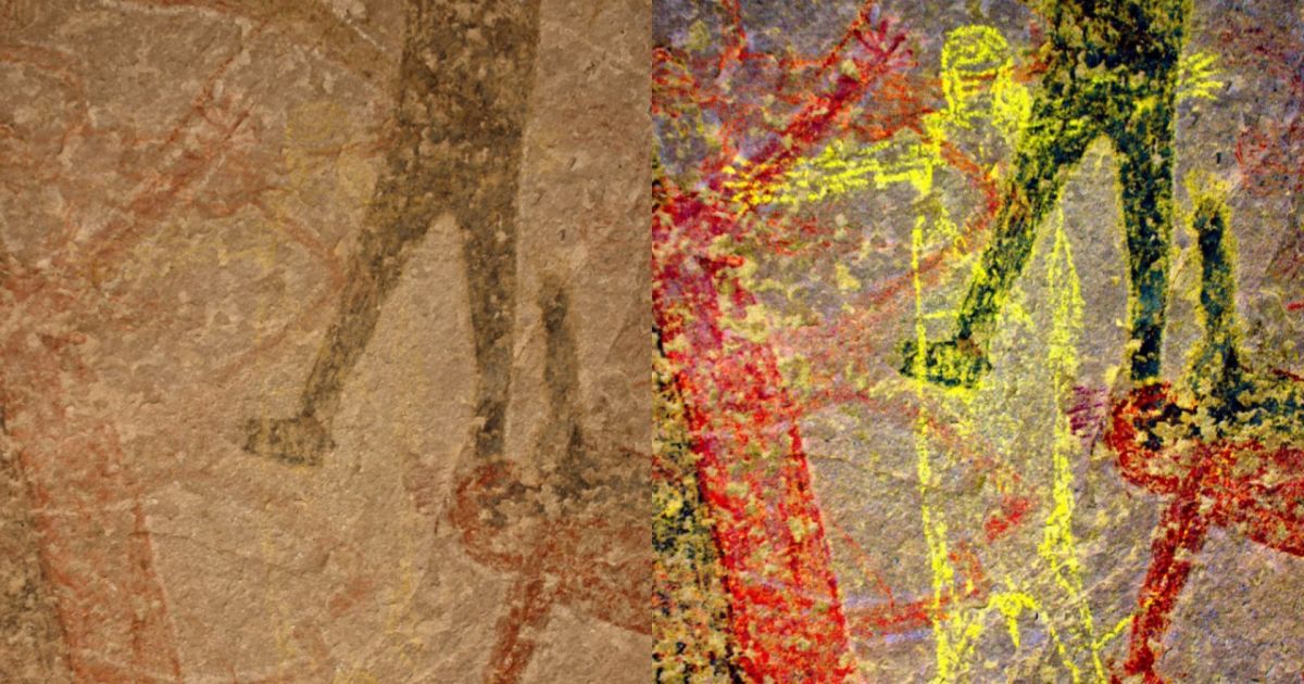 Imagem ilustrativa de uma imagem de satélite com detalhes revelados por processamento de contraste.
