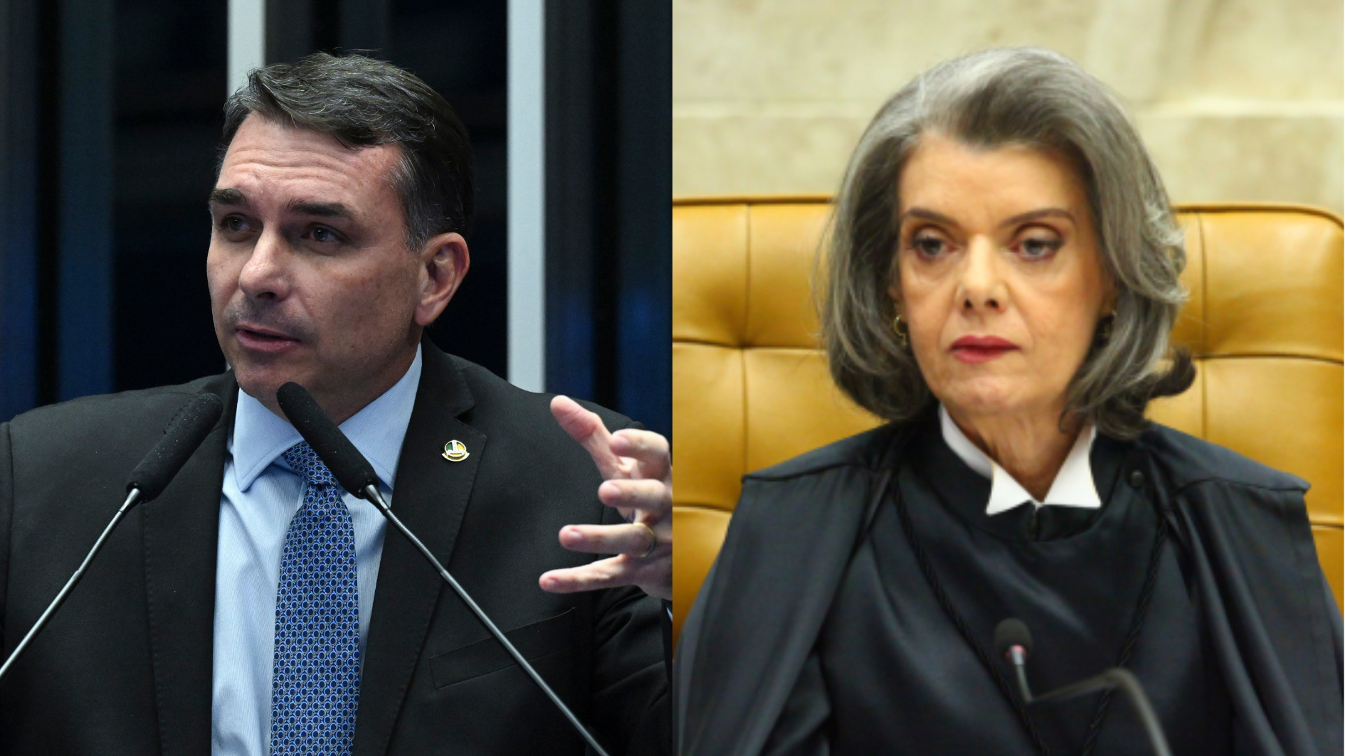Imagem de destaque do post: Flávio cobra voto de Cármen Lúcia a favor de investigação contra Moraes