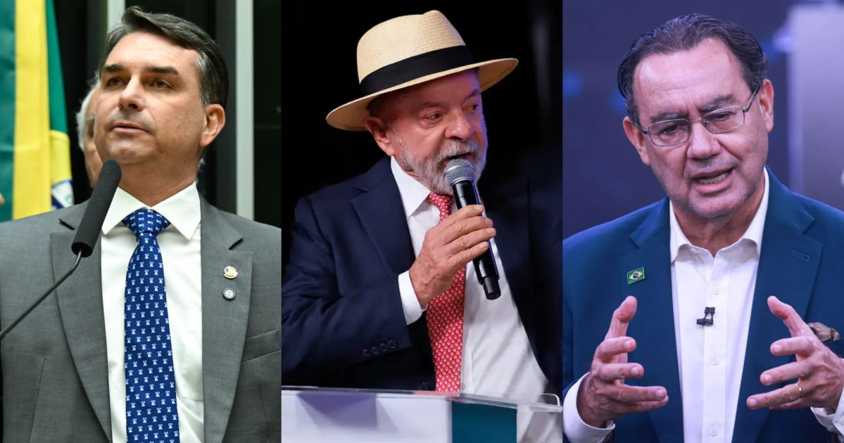 Empate técnico entre Flávio Bolsonaro e Lula em pesquisa para presidência