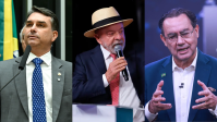 Veritá: Flávio tem 38,9% no 1º turno; Lula, 38,4% e Cury, 12,2%