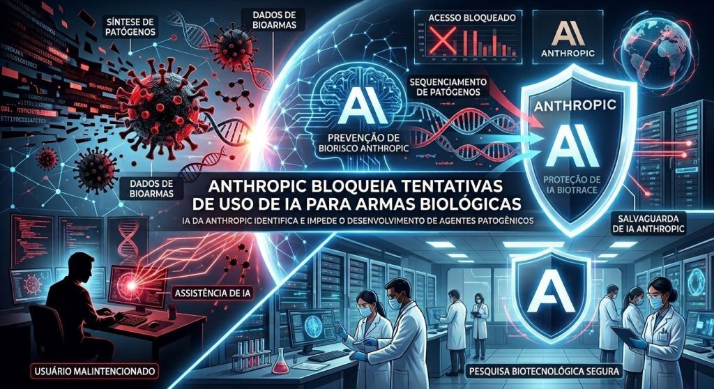 Imagem ilustrativa de risco de uso de IA para criar vírus