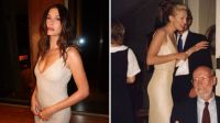 Hailey Bieber surge com vestido usado por Carolyn Bessette Kennedy em 1996