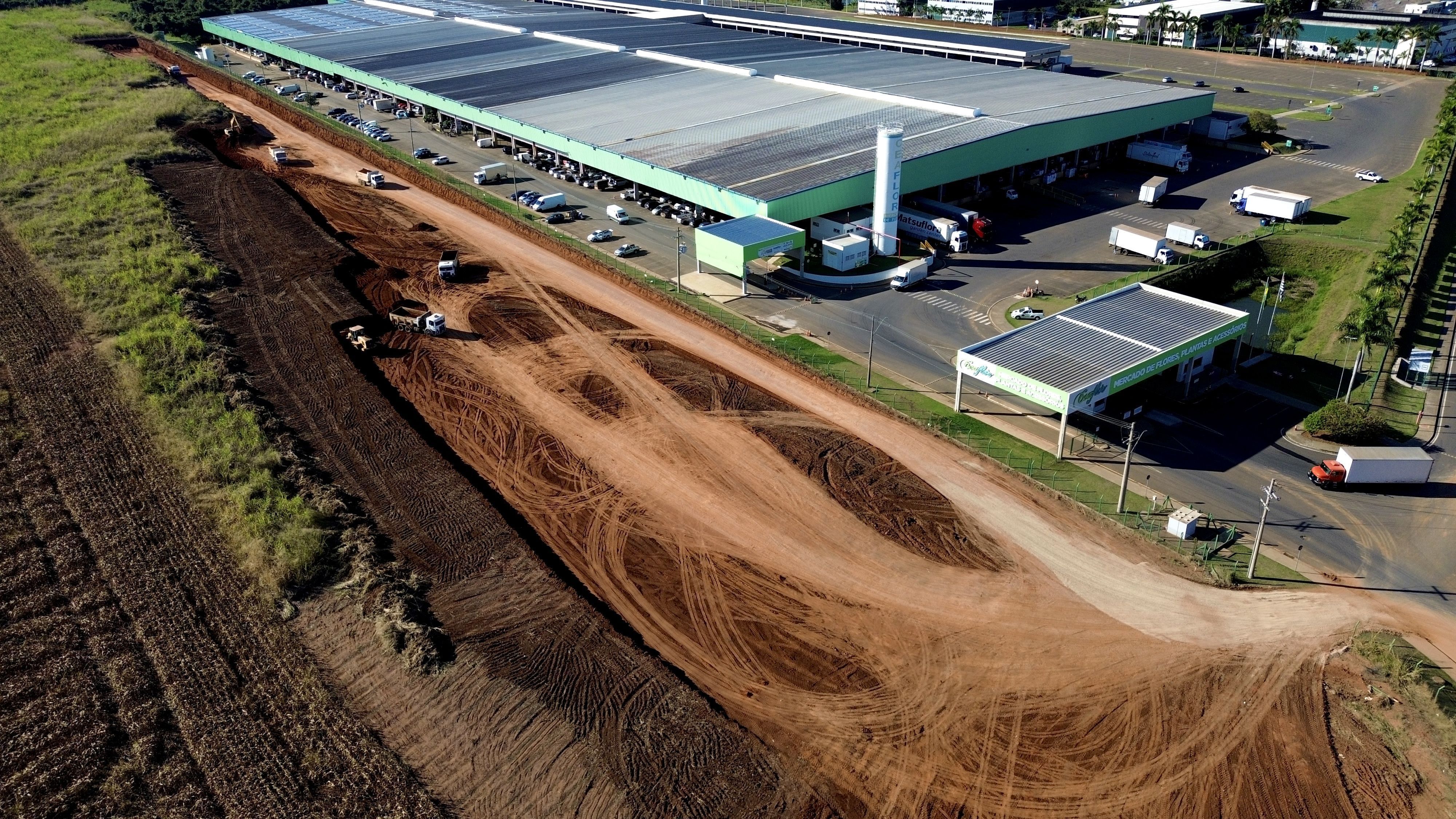 Obras de expansão do Ceaflor, em Holambra(SP)