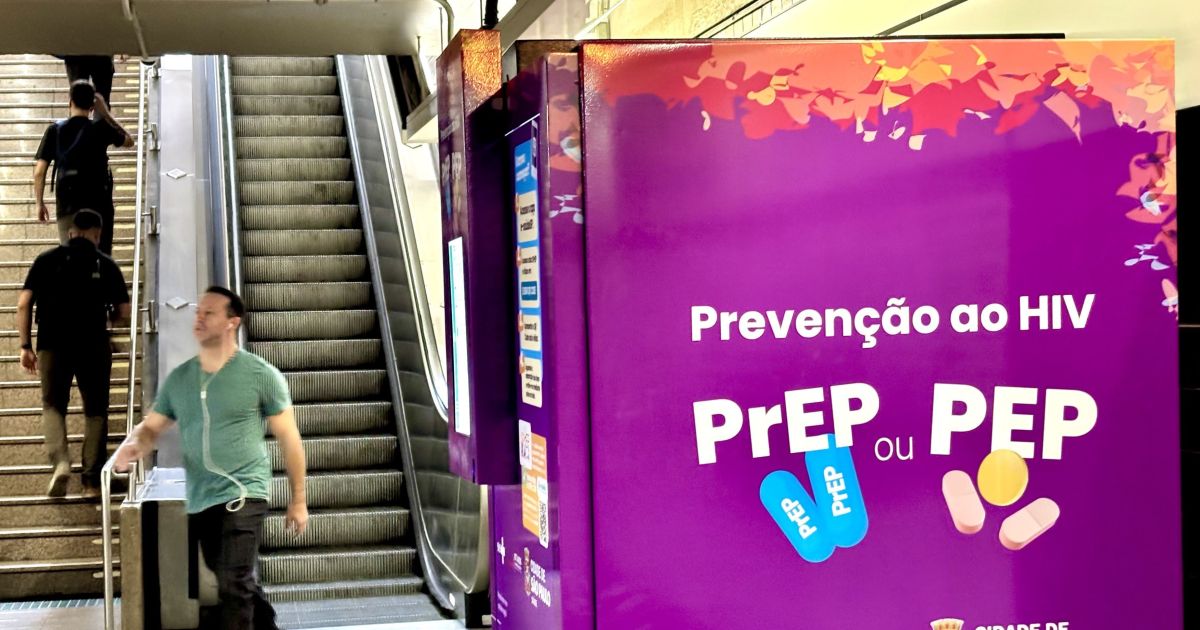 São Paulo instala sexta máquina gratuita de PrEP e PEP no Metrô