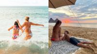 Após treta de piolhos, Luana Piovani compartilha dia na praia com Bem e Liz