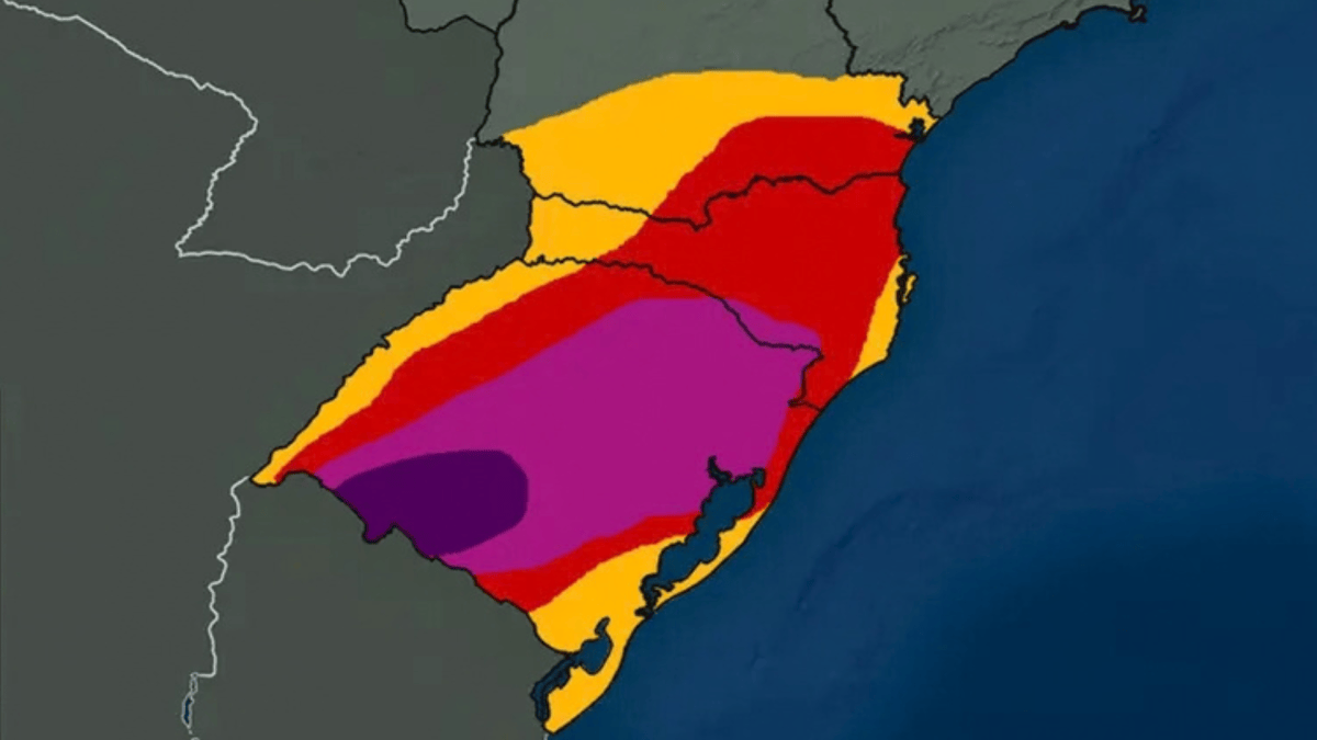 Novo alerta de chuva forte é emitido para estados do Sul do Brasil
