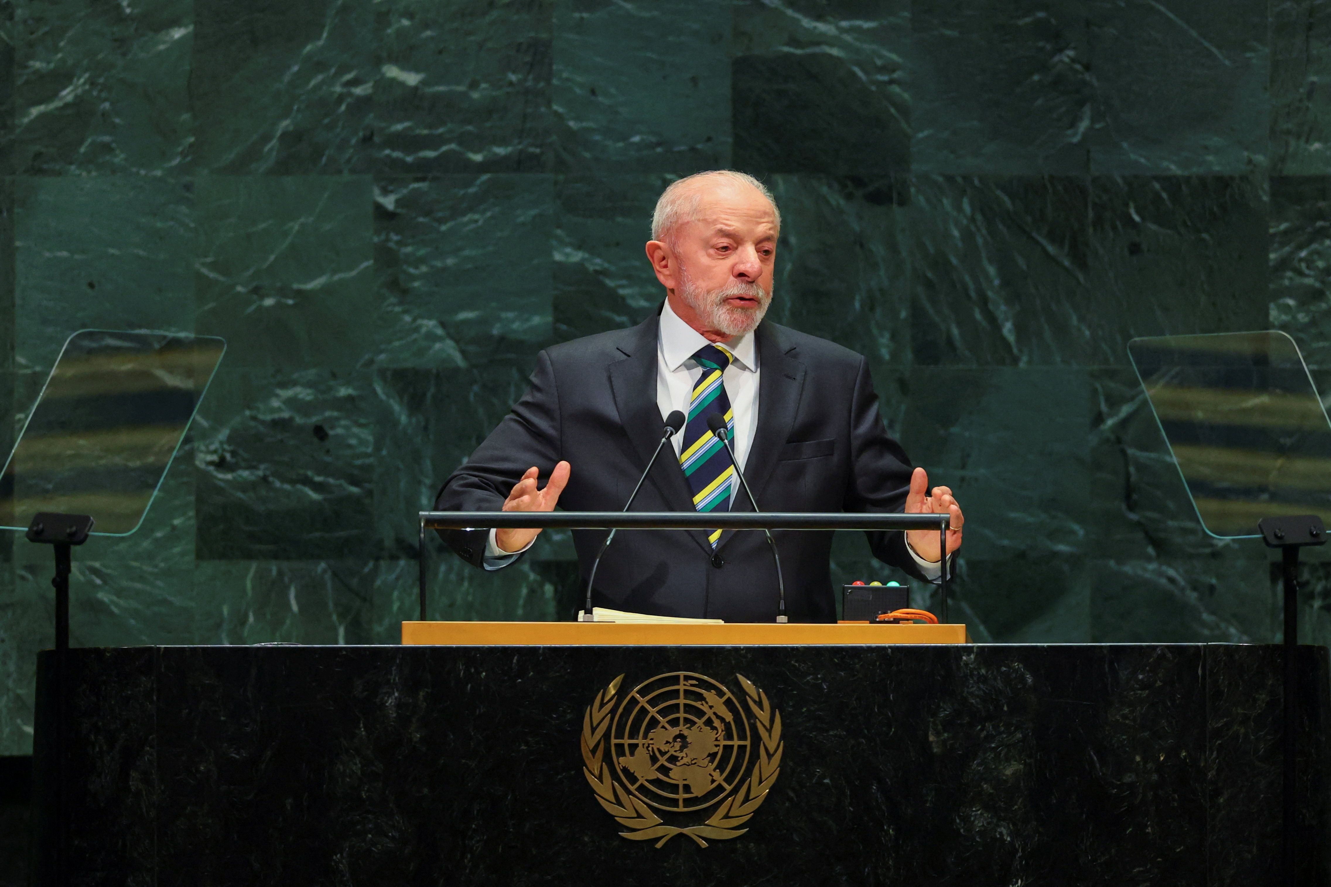 Presidente Lula em discurso na ONU