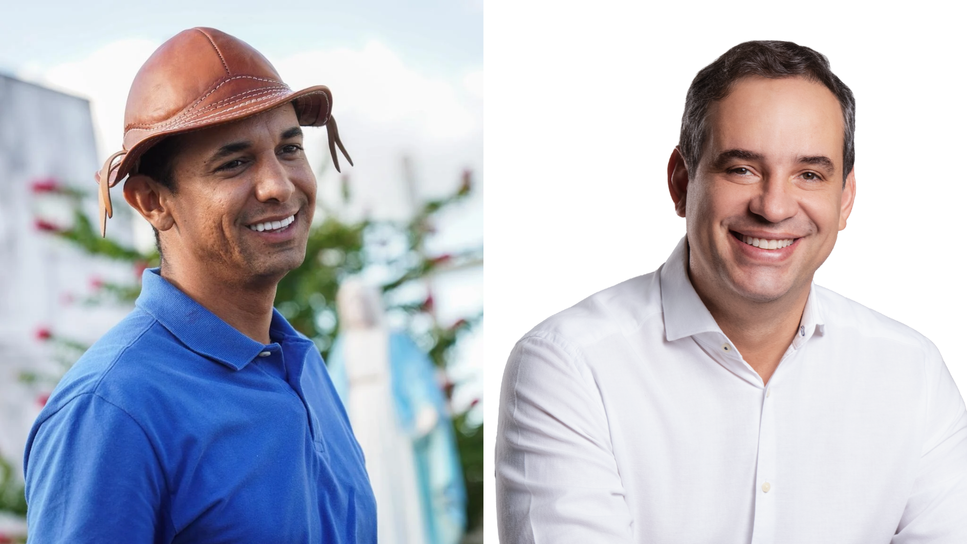 Allyson Bezerra e Cadu de Lula, candidatos ao governo do Rio Grande do Norte.