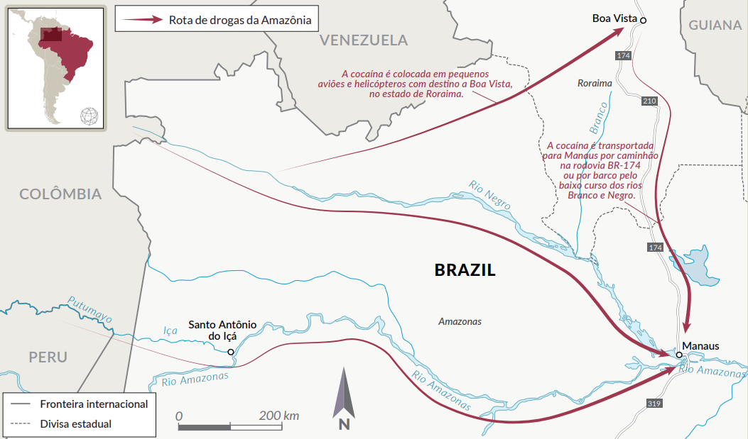 Novas rotas da cocaína pela Amazônia • Global Initiative