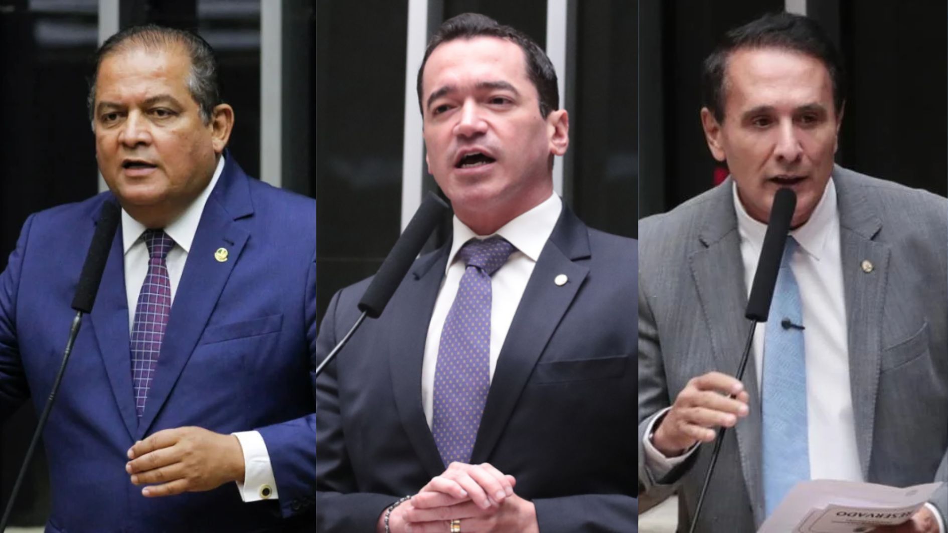 Eduardo Gomes (PL); Alexandre Guimarães (MDB); Gaguim (União)