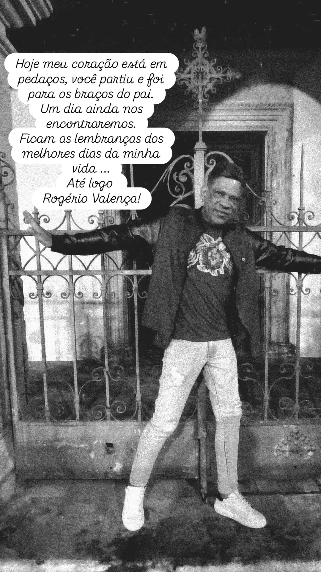 Marido de Rogério Valença lamenta sua morte no Instagram • Instagram/Edson Monteiro