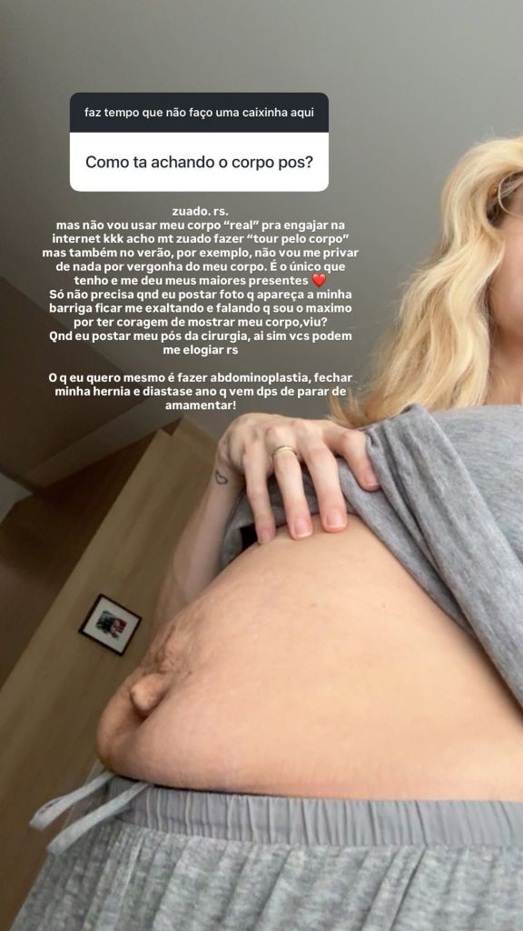 Isa Scherer desabafa sobre corpo pós-parto • Instagram/Isa Scherer