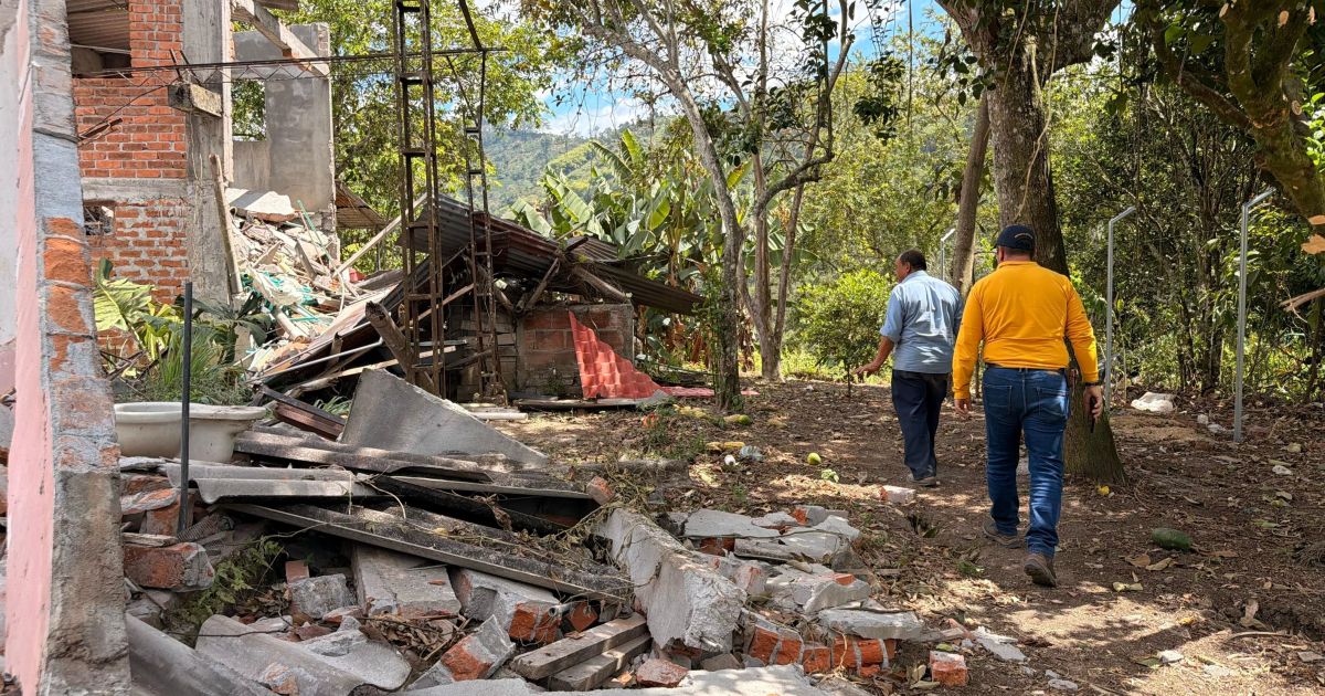 Mapa mostrando regiões afetadas pelo terremoto na Colômbia