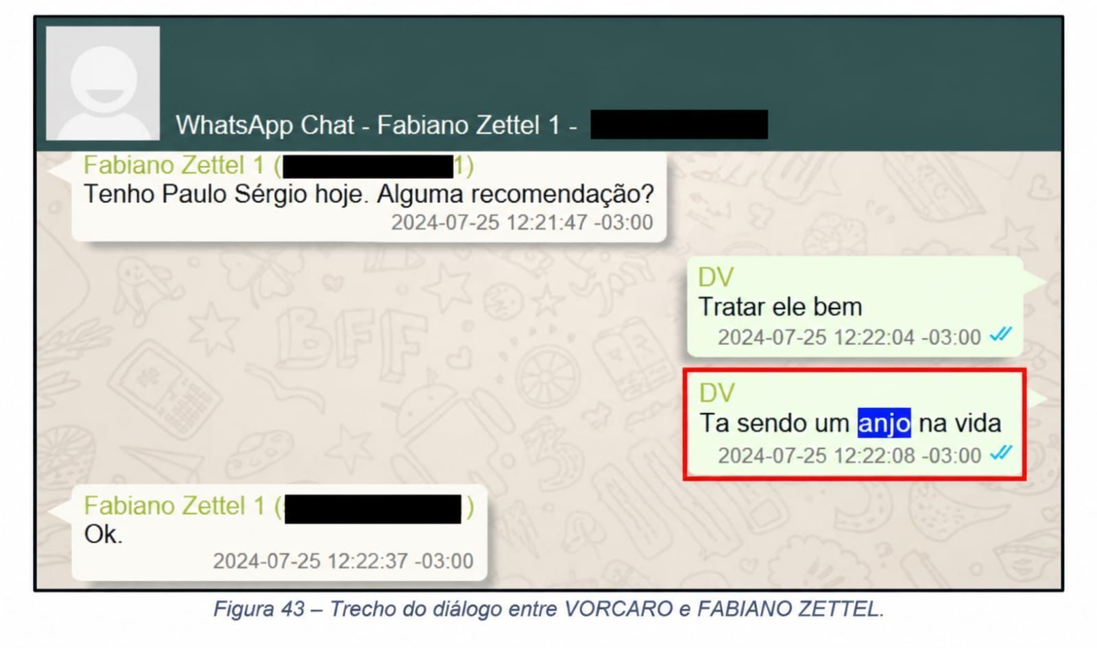 PF: Vorcaro pediu tratamento bom para diretor do BC que era seu "anjo" • Reprodução
