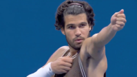 Flechada? Alcaraz explica comemoração inusitada após vitória no US Open