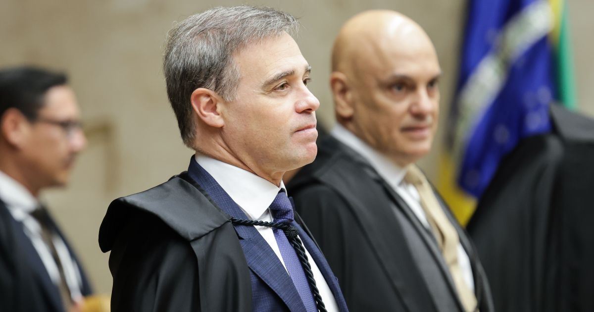 Ministro Alexandre de Moraes durante sessão do STF