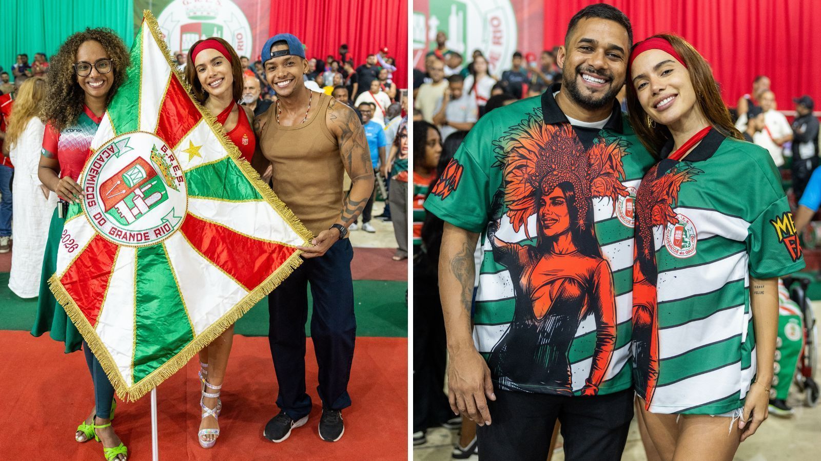 Anitta ensaia com bateria da Grande Rio