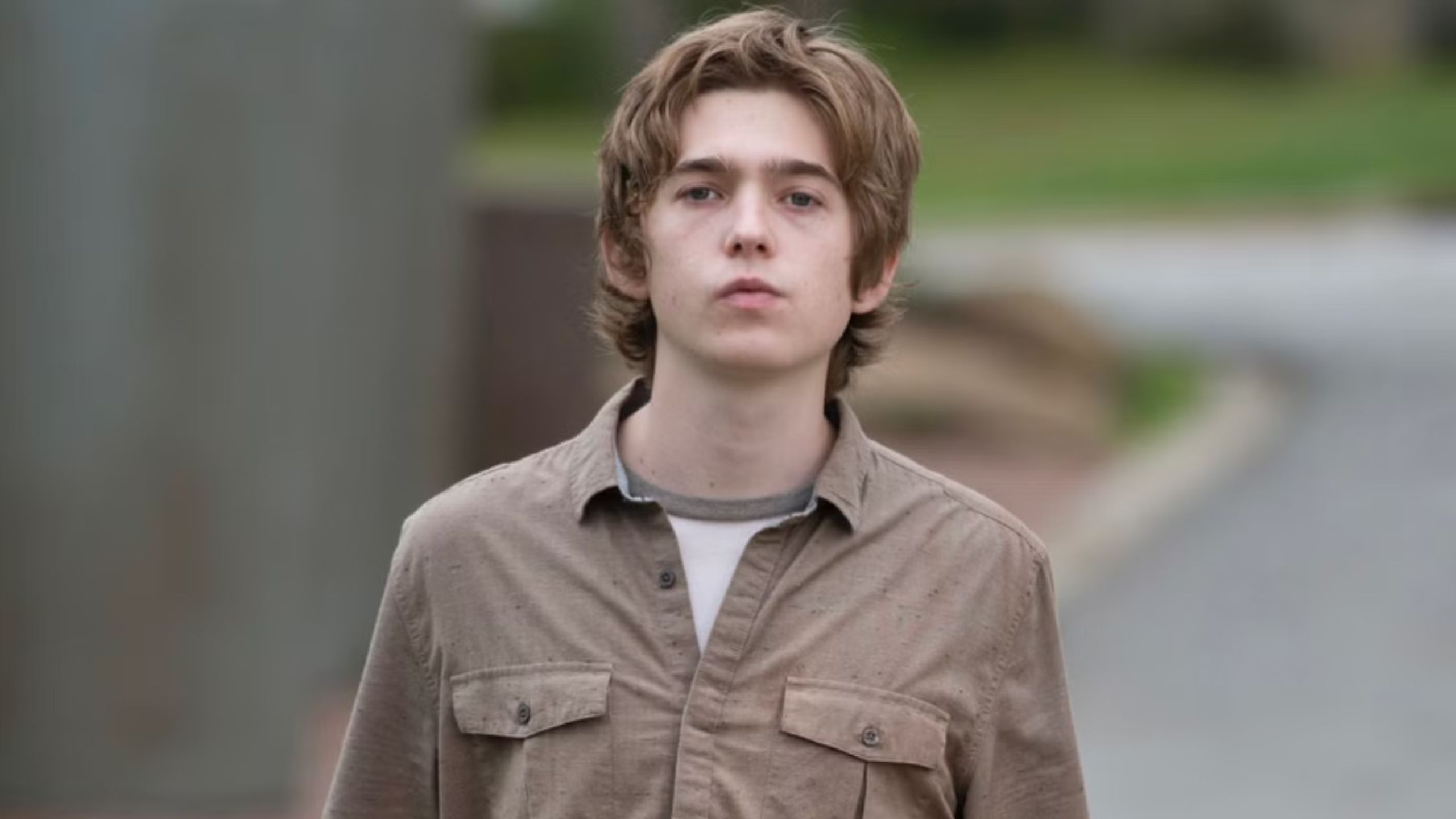 Austin Abrams em "The Wlaking Dead" • Reprodução/AMC