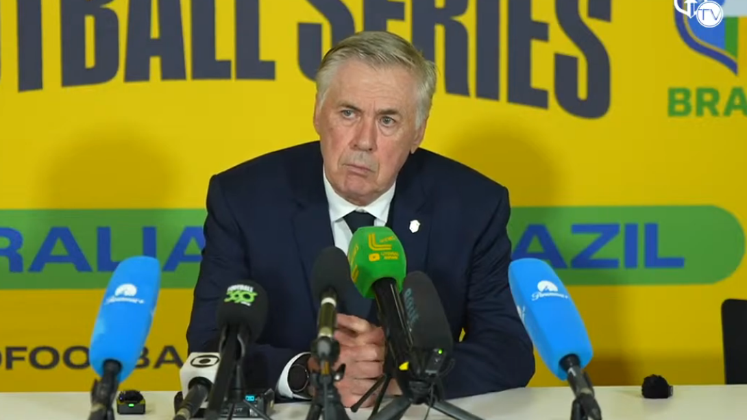 Acompanhe como foi a coletiva de Ancelotti antes do jogo contra a Austrália