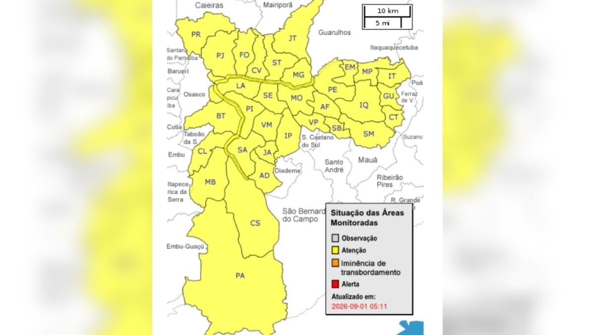 Rio registra rajadas de vento de quase 70 km/h; Defesa Civil emite alerta