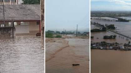 Imagens das regiões afetadas pelas chuvas