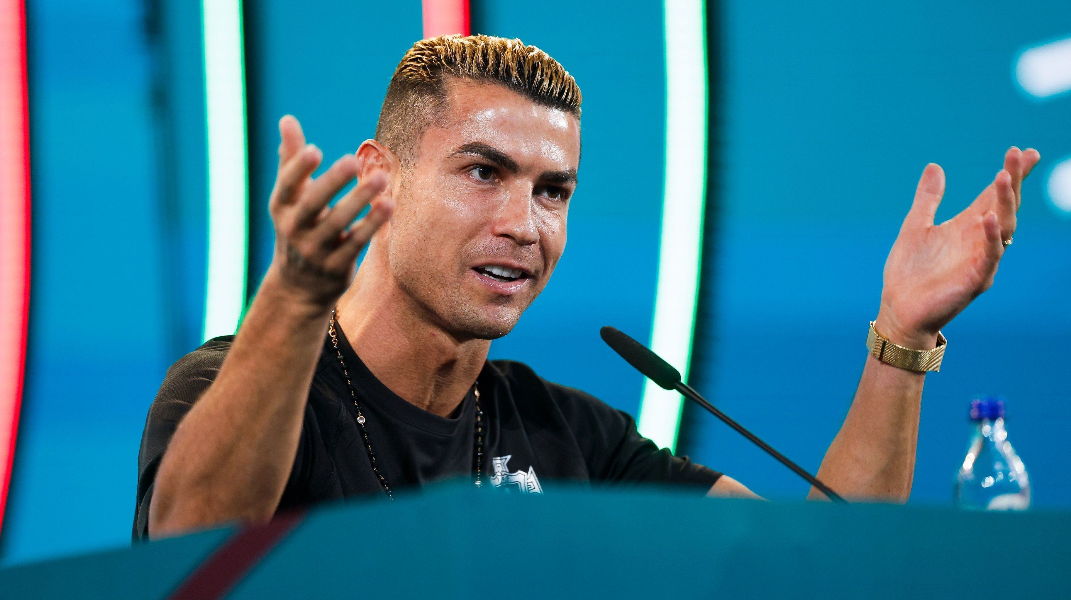 Cristiano Ronaldo em entrevista coletiva de Portugal