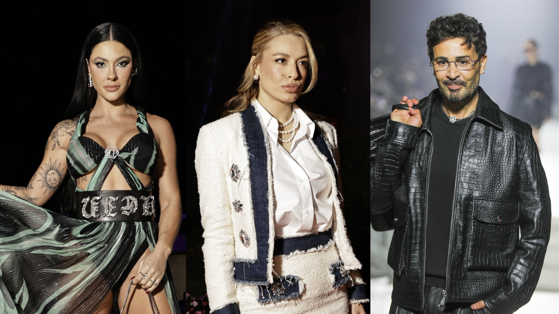 Brasileiros vão ao desfile da Philipp Plein na Semana de Moda de Milão