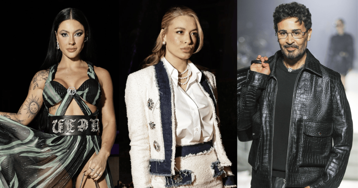 Brasileiros vão ao desfile da Philipp Plein na Semana de Moda de Milão