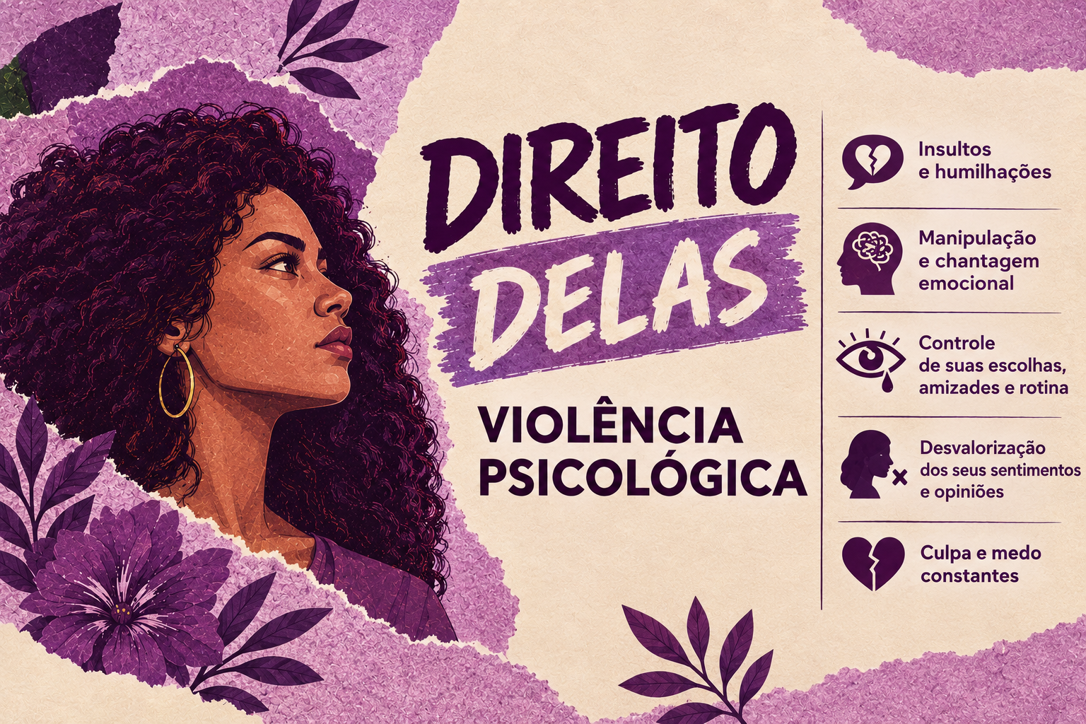 Imagem ilustrativa da série direito delas com o tema violência psicológica