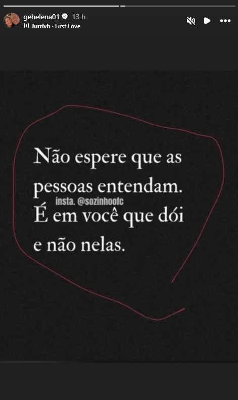 Viúva de Rick compartilha reflexão nas redes • Instagram/Geralda Helena