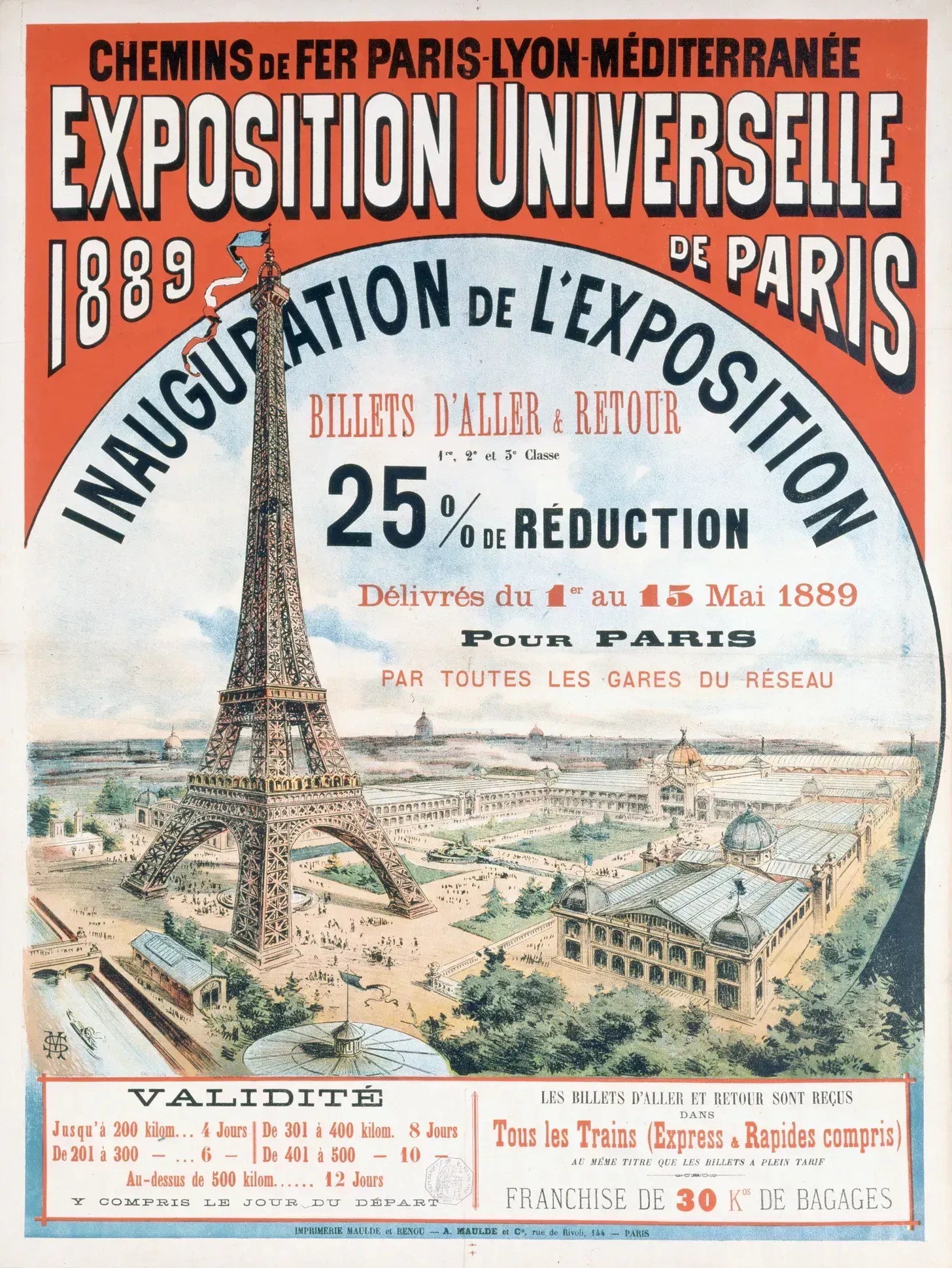Divulgação da Torre Eiffel em feira de Paris • Arquivo/Exposição Universal de Paris