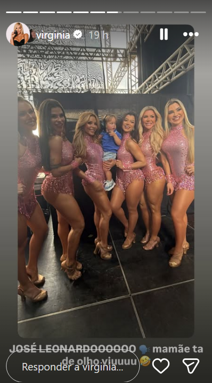 Virginia reage a foto de José Leonardo com bailarinas do avô • Instagram/ Virginia