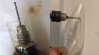 Gambiarra caseira transforma garrafa PET em coletor de pó para evitar sujeira durante a perfuração; saiba como fazer